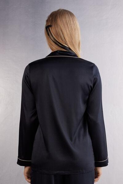 Black Style Silk Jacket, , large image number 3
