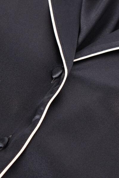 Black Style Silk Jacket, , large image number 4