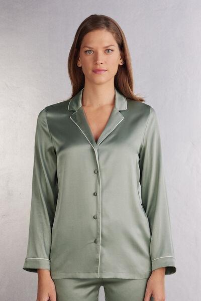 Green Style Silk Jacket, , medium