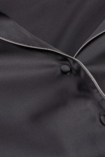 Grey Mens- Style Silk Pyjama Top, , large image number 4