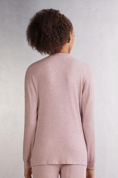 Pink Long-Sleeved Pyjama Shirt, , large image number 3