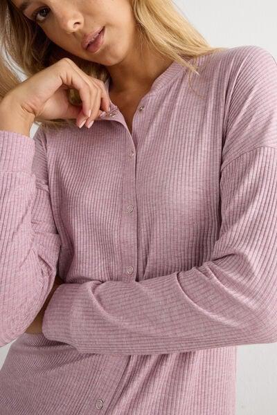Pink Long-Sleeved Pyjama Shirt, 5601_859J, large image number 5