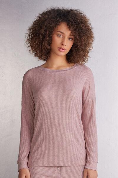 Chic Comfort Long-Sleeved Boat-Neck Top, , large image number 0