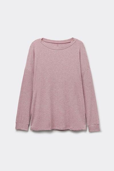 Pink Chic Comfort Boat-Neck Top, 5601_859J, large image number 5