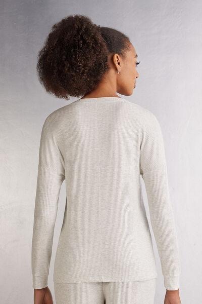 White Boat-Neck Top, , large image number 3