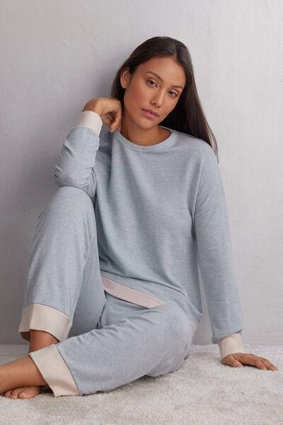 Ivory Cold Winter Night Long-Sleeved Shirt, 5601_776J, medium