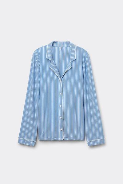 Blue Oxford Stripes Button-Up Top, 5601_856J, large image number 2