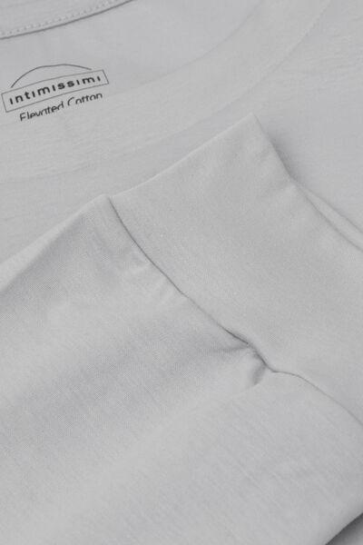 Grey Long-Sleeved Elevated Cotton Top, 5601_946J, large image number 4