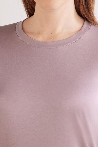Pink Long-Sleeved Elevated Cotton Top, 5601_947J, large image number 5