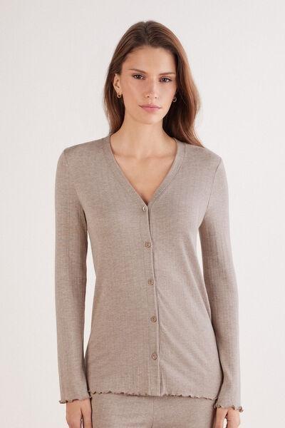 Pink Luxury Softness Button-Down Modal Sweater, 5601_039K, large image number 0