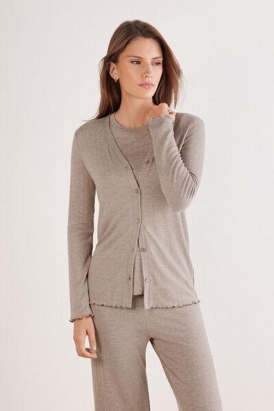 Pink Luxury Softness Button-Down Modal Sweater, 5601_039K, medium