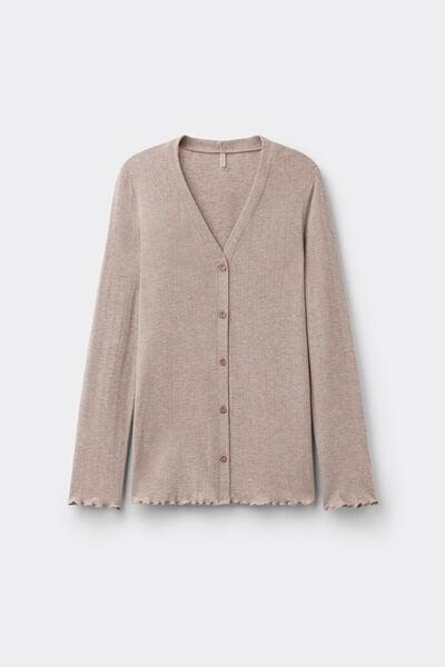 Pink Luxury Softness Button-Down Modal Sweater, 5601_039K, medium