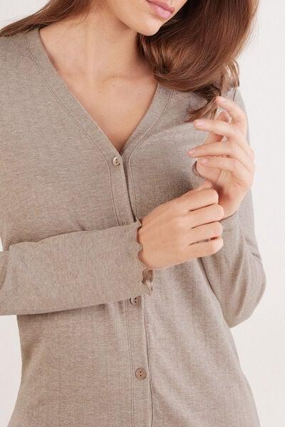 Pink Luxury Softness Button-Down Modal Sweater, 5601_039K, large image number 7