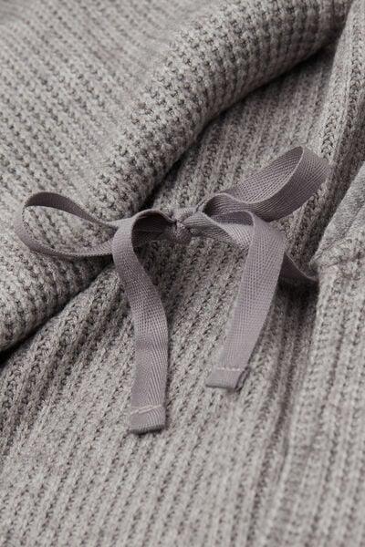 Grey Tricot-Effect Viscose Cardigan, 5601_043K, large image number 6