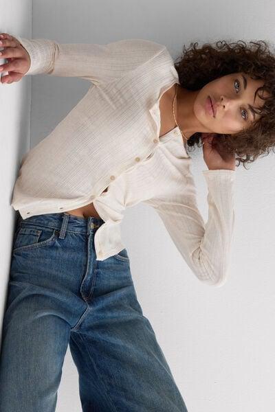 Pink Sweet Pointelle Cotton Cardigan, 5601_070K, medium