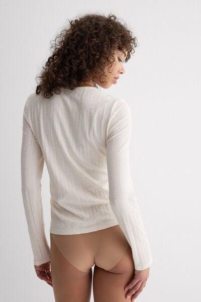 Pink Sweet Pointelle Cotton Cardigan, 5601_070K, large image number 2