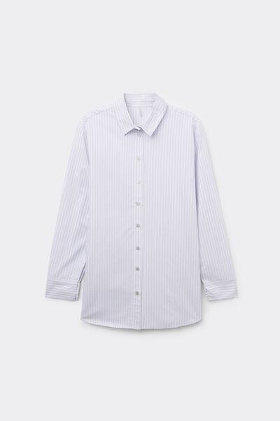 Blue Love Me Tender Striped Cotton Canvas Shirt, 5601_116K, large image number 3