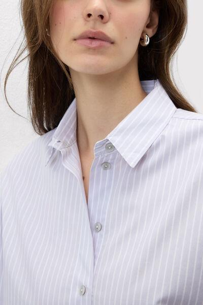 Blue Love Me Tender Striped Cotton Canvas Shirt, 5601_116K, large image number 5