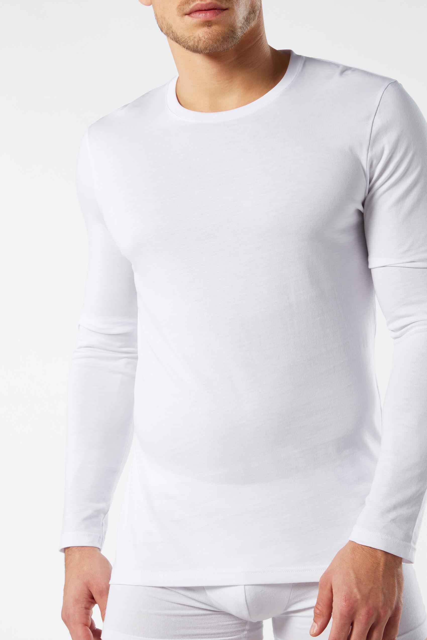 White Long-Sleeve Supima Cotton Top, , large image number 3
