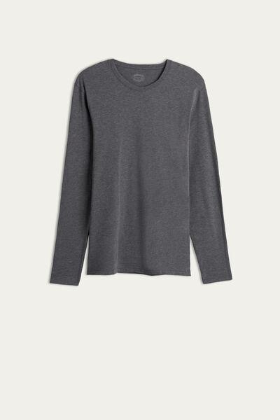 Grey  Long-Sleeve Supima Cotton Top, , large image number 2