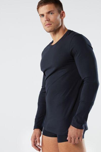 Blue  Long-Sleeve Supima Cotton Top, , large image number 3