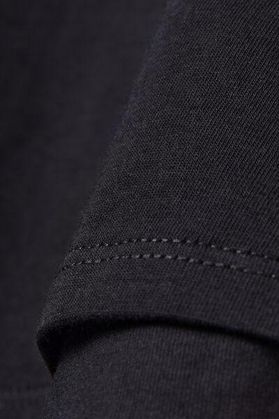 Black Boxy Fit Short Sleeved Top, Black, large image number 4