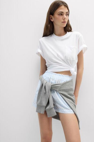 White Short-Sleeved Ultra fresh Cotton Top, White, large image number 0