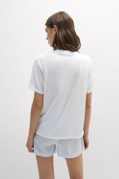 White Short-Sleeved Ultra fresh Cotton Top, White, large image number 5