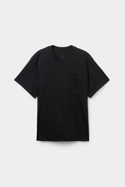 Black Short-Sleeved Ultrafresh Cotton Top, Black, large image number 3