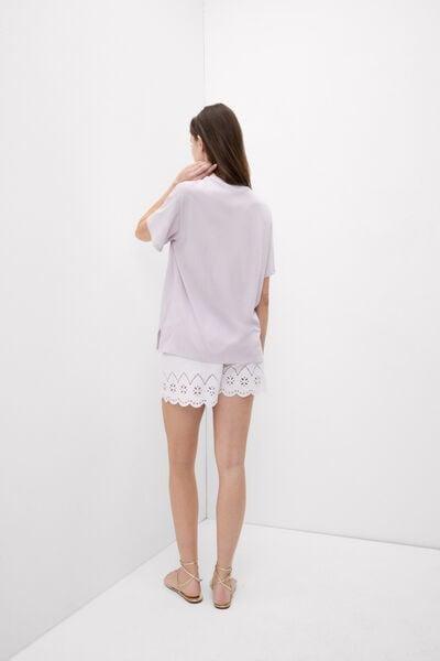 Lilac Short-Sleeved Ultra fresh Cotton Top, 5601_056K, large image number 2