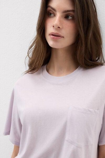 Lilac Short-Sleeved Ultra fresh Cotton Top, 5601_056K, large image number 5