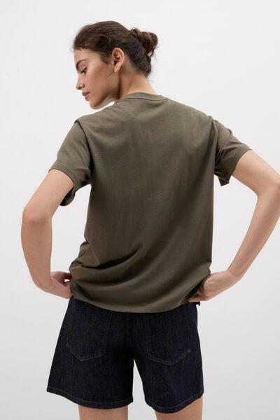 Green Short-Sleeved Ultra fresh Cotton Top, 5601_660J, large image number 2