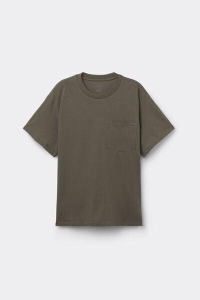 Green Short-Sleeved Ultra fresh Cotton Top, 5601_660J, large image number 3