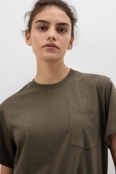 Green Short-Sleeved Ultra fresh Cotton Top, 5601_660J, large image number 5