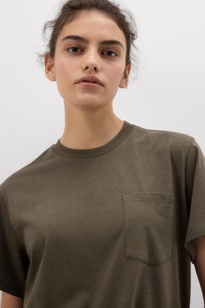 Green Short-Sleeved Ultra fresh Cotton Top, 5601_660J, large image number 5