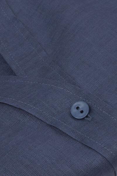 Blue The Pure Linen Short-Sleeved Plain-Weave Linen Shirt, 5601_167K, large image number 4