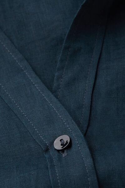 Navy Short-Sleeve Canvas Shirt, , large image number 4