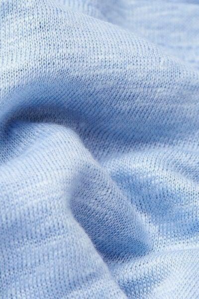 Blue Short-Sleeved Linen Shirt, 5601_550J, large image number 4