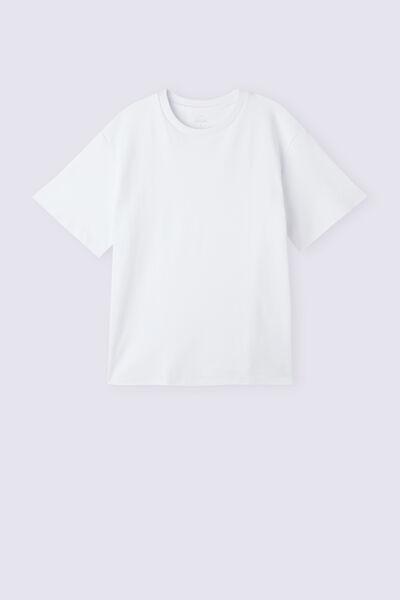 White Short-Sleeved Cotton Top, , large image number 2