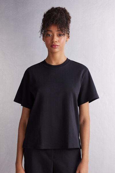 Black Short Sleeve Top, , large image number 0