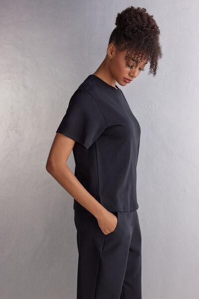 Black Short Sleeve Top, , large image number 1