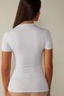 Intimissimi - White Short-Sleeved Stretch Supima Cotton Top
