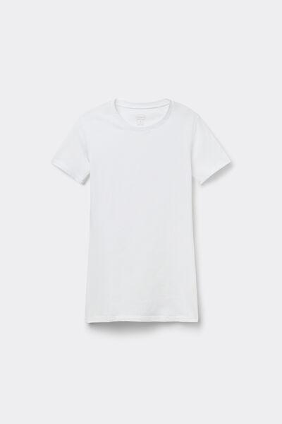White Short-Sleeved Stretch Top, White, large image number 4