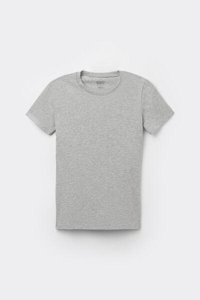 Grey Short-Sleeved Stretch Top, , large image number 2