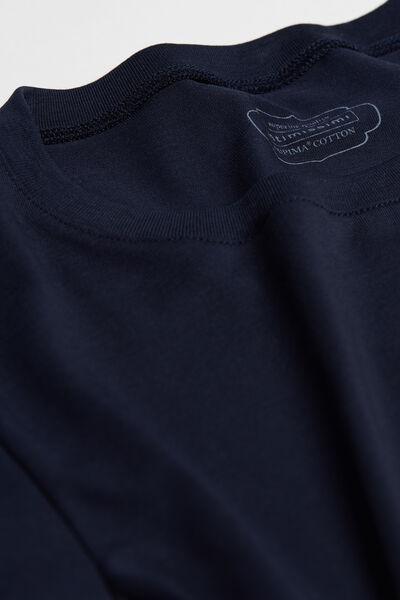 Blue Short-Sleeved Stretch Top, , large image number 5