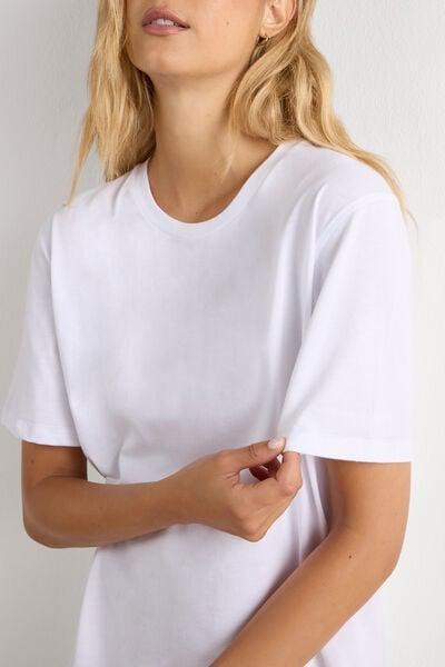 White Short-Sleeved Top, White, large image number 6
