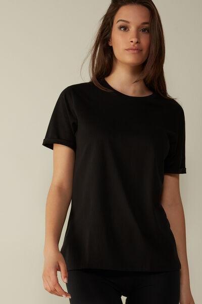 Black Short-Sleeved Top, , large image number 0