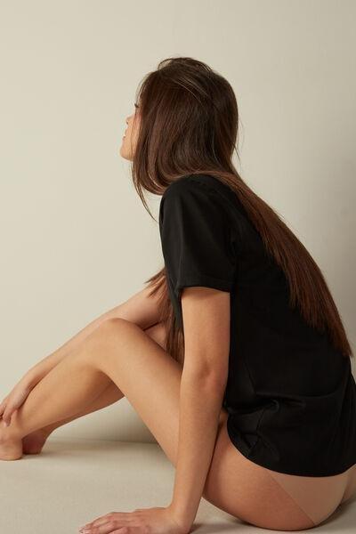 Black Short-Sleeved Top, , large image number 1