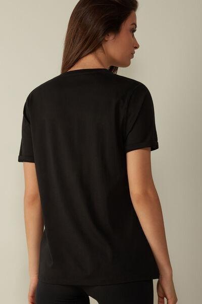 Black Short-Sleeved Top, , large image number 4