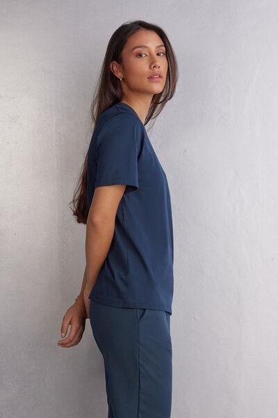 Navy Short-Sleeved Top, , large image number 1